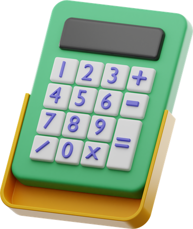 Financial Calculator  3D Illustration