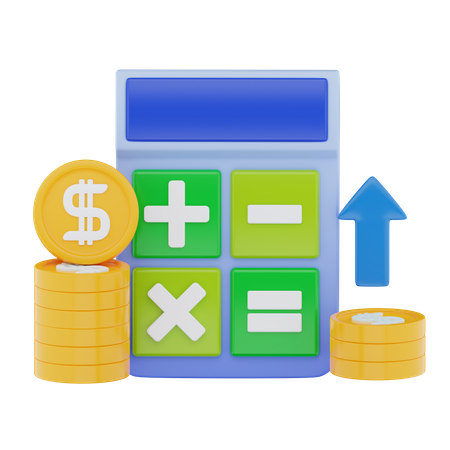 Financial Calculator 3D Icon