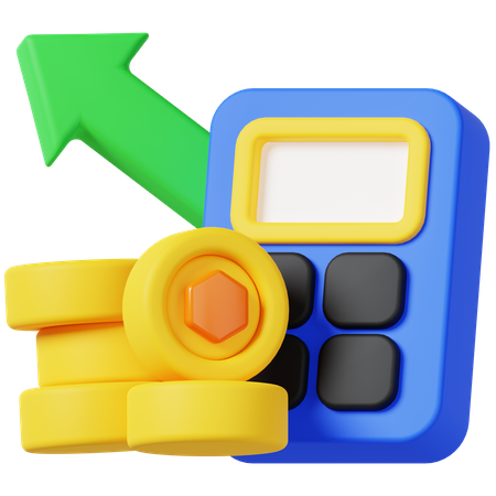 Financial Calculator  3D Icon