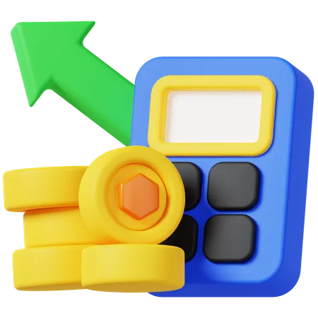 Financial Calculation 3 D Icon 3D Icon