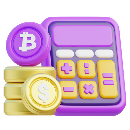 Financial Calculator Concept  3D Icon