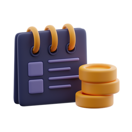 금융 달력  3D Icon