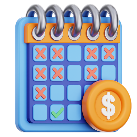 Financial Calendar  3D Icon
