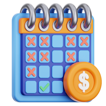 Financial Calendar  3D Icon