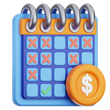 Financial Calendar  3D Icon