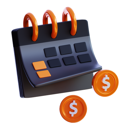 Financial Calendar  3D Icon