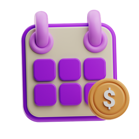 Financial Calendar  3D Icon