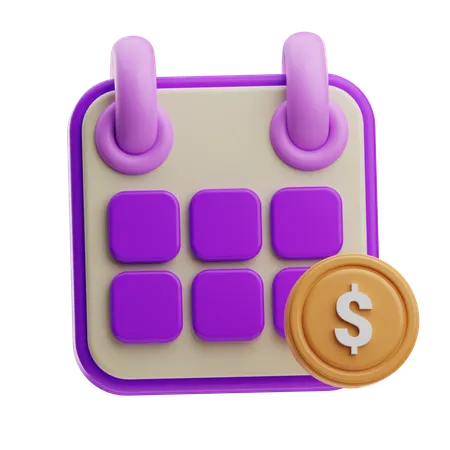 Financial Calendar  3D Icon