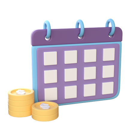 Financial Calendar  3D Icon