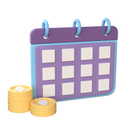 Financial Calendar  3D Icon