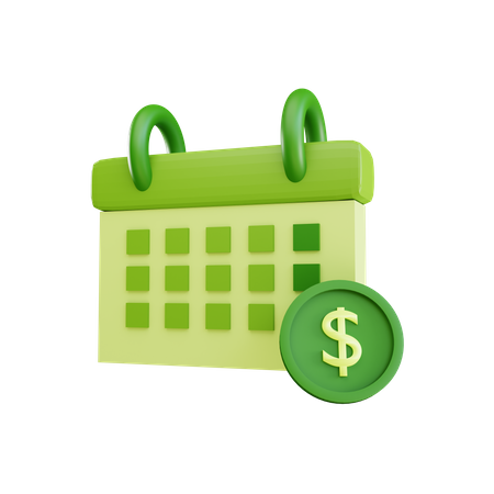 Financial calendar  3D Icon