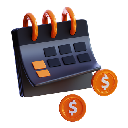 Financial Calendar  3D Icon