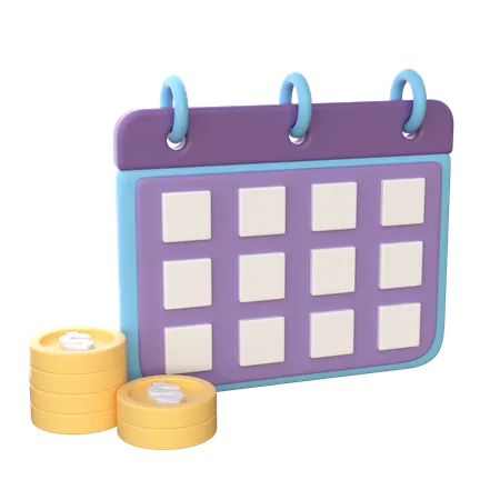Financial Calendar 3D Icon