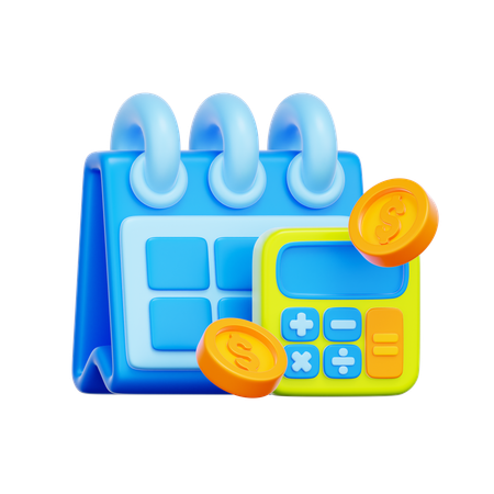 Financial Calendar Schedule  3D Icon