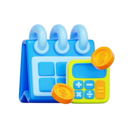 Financial Calendar Schedule  3D Icon