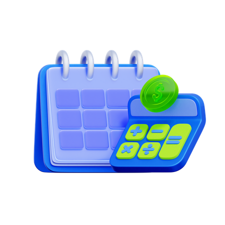 Financial Calendar Schedule  3D Icon