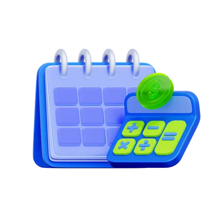Financial Calendar Schedule  3D Icon