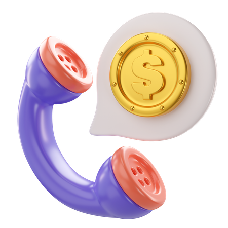 Financial Call  3D Icon