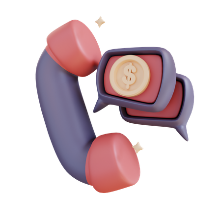 Financial Call  3D Icon