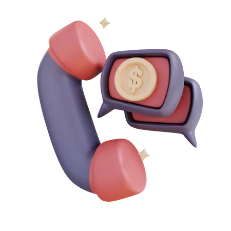 Financial Call  3D Icon