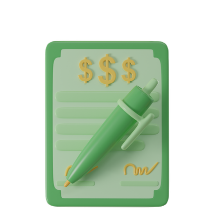 Financial Certificate  3D Icon