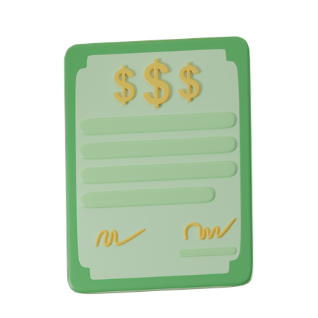 Financial Certificate  3D Icon