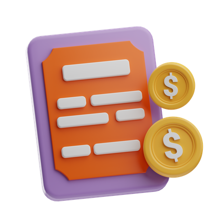 Financial Certificate  3D Icon