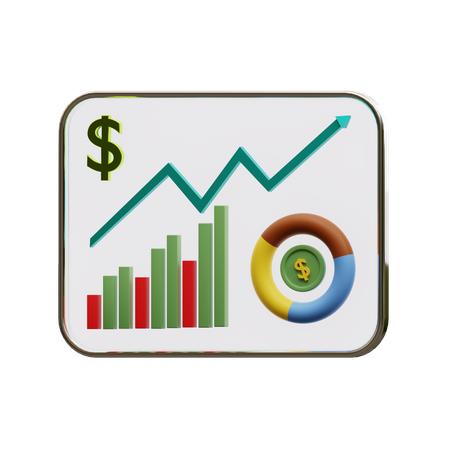 Financial Chart  3D Icon