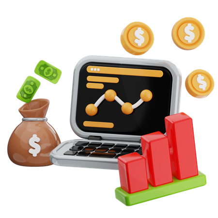 Financial Chart  3D Icon