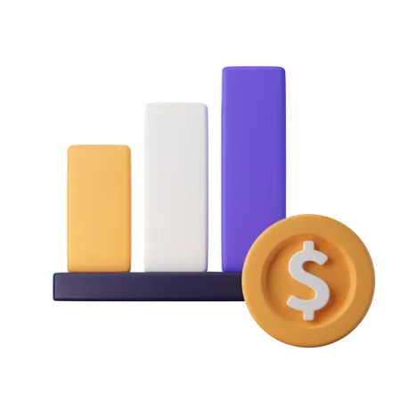 Financial Chart 3D Icon