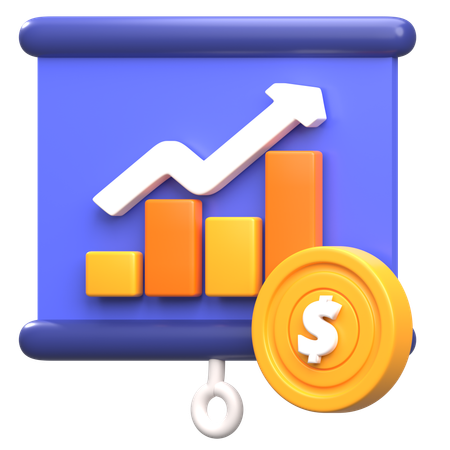 Financial Charts  3D Icon