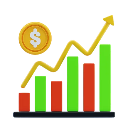 Financial Charts  3D Icon