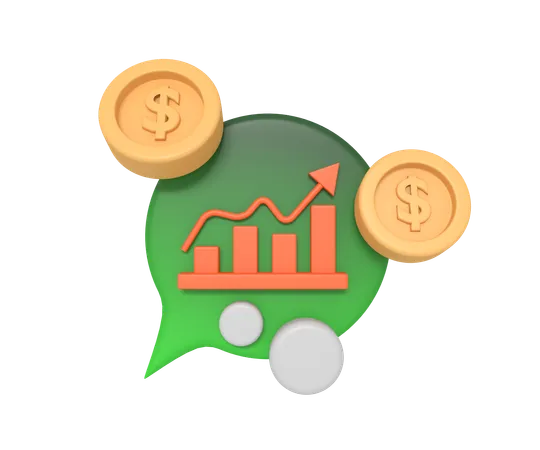 Finance Statistic On Bubble 3D Icon