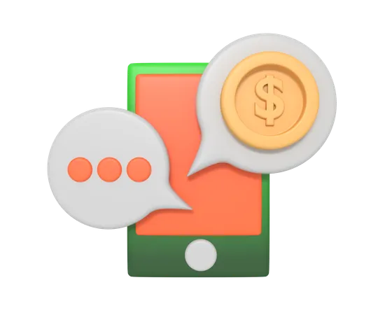 Finance Mobile Communication 3D Icon