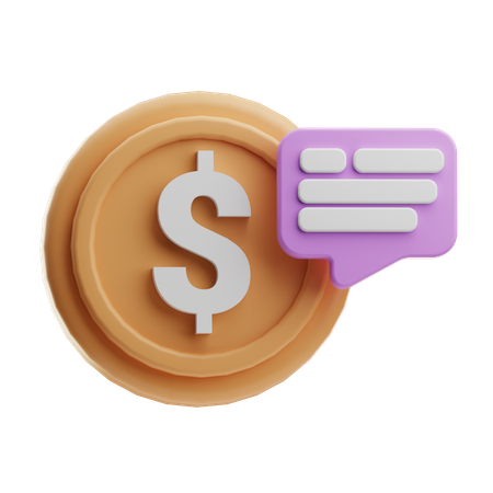 금융 채팅  3D Icon