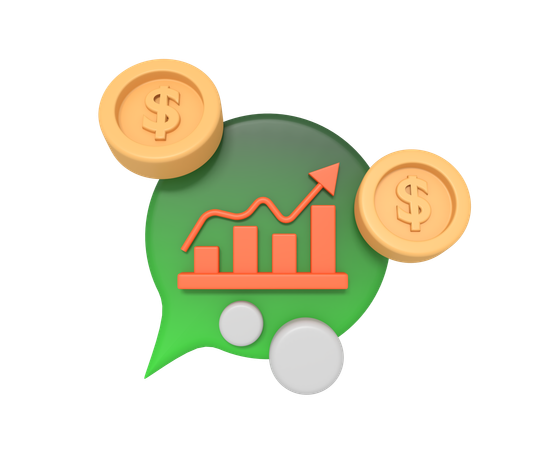 Financial Chat  3D Icon