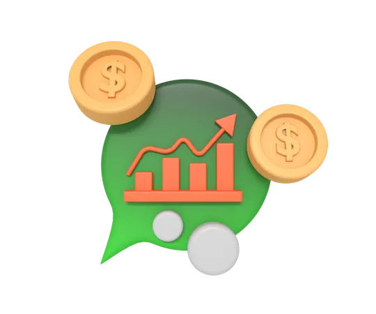 Financial Chat  3D Icon