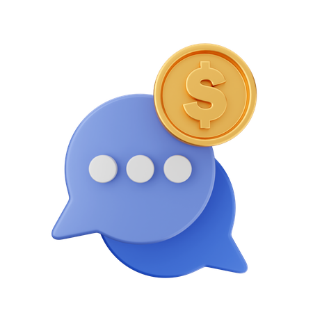 Financial Chat  3D Icon