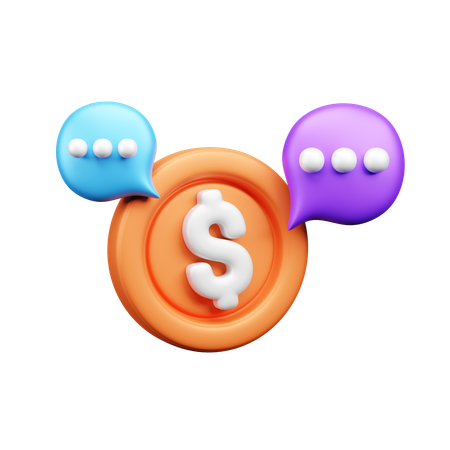 Financial chat  3D Icon