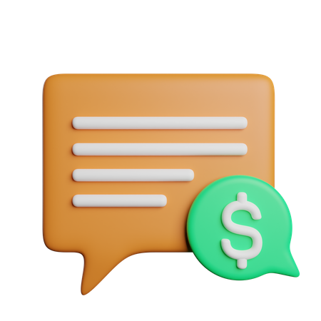 Financial Chat  3D Icon