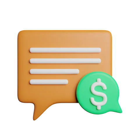 Financial Chat  3D Icon