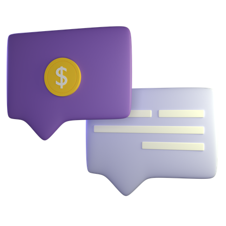 Financial Chat  3D Icon