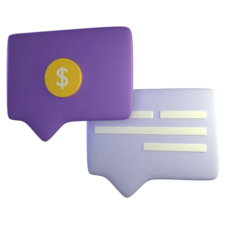 Financial Chat  3D Icon