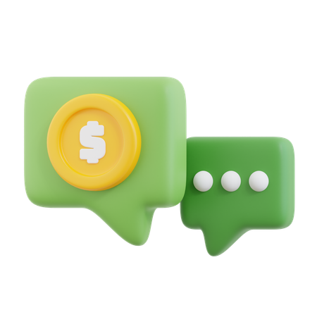 Financial Chat  3D Icon