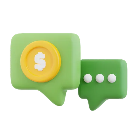 Financial Chat  3D Icon