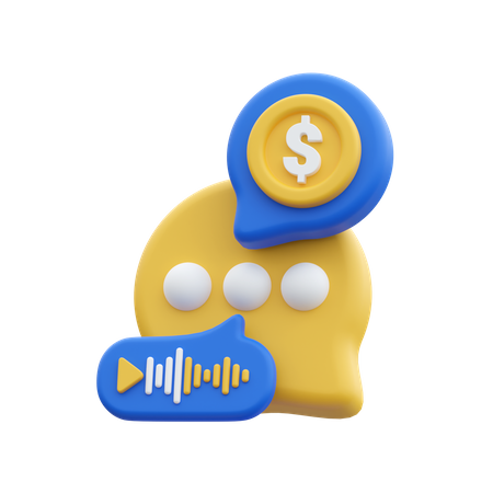 Financial Chat  3D Icon