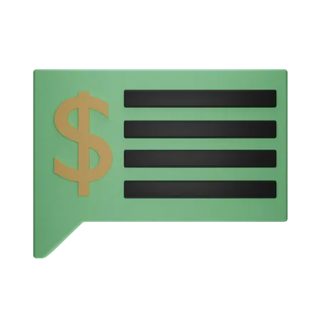 Financial Chat  3D Icon