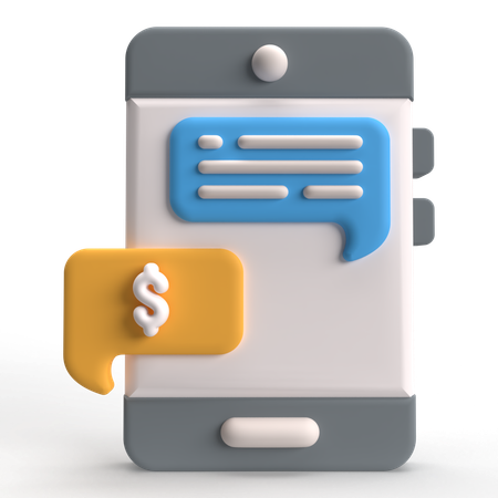 Financial Chat  3D Icon