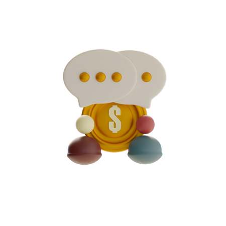 Financial Chat  3D Icon