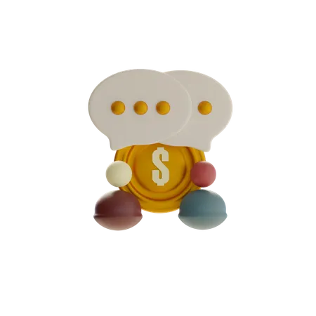 Financial Chat  3D Icon